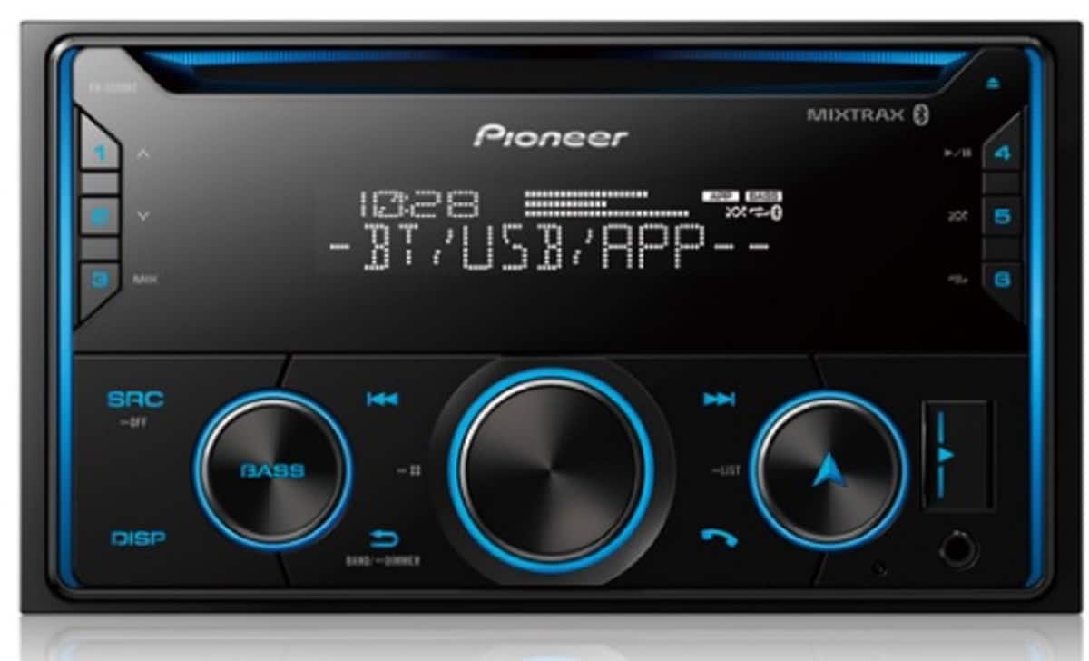 Front. Pioneer - In-Dash Double DIN Android and iPhone Compatible Bluetooth Audio CD Receiver - Black.