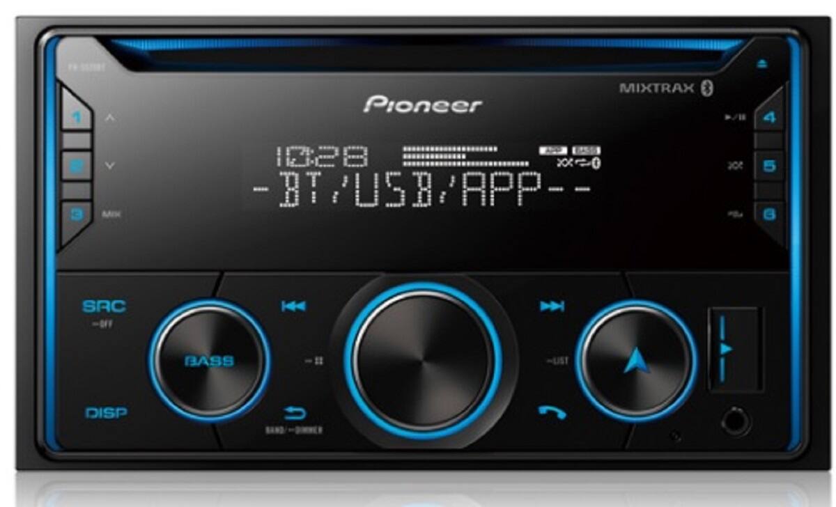 Pioneer - In-Dash Double DIN Android and iPhone Compatible Bluetooth Audio CD Receiver - Black