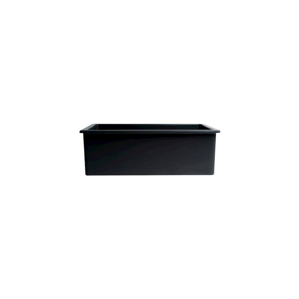 Alt View 1. Alfi - ALFI brand Black Matte 30 x 18 Fireclay Undermount / Drop In Fireclay Kitchen Sink - Black.
