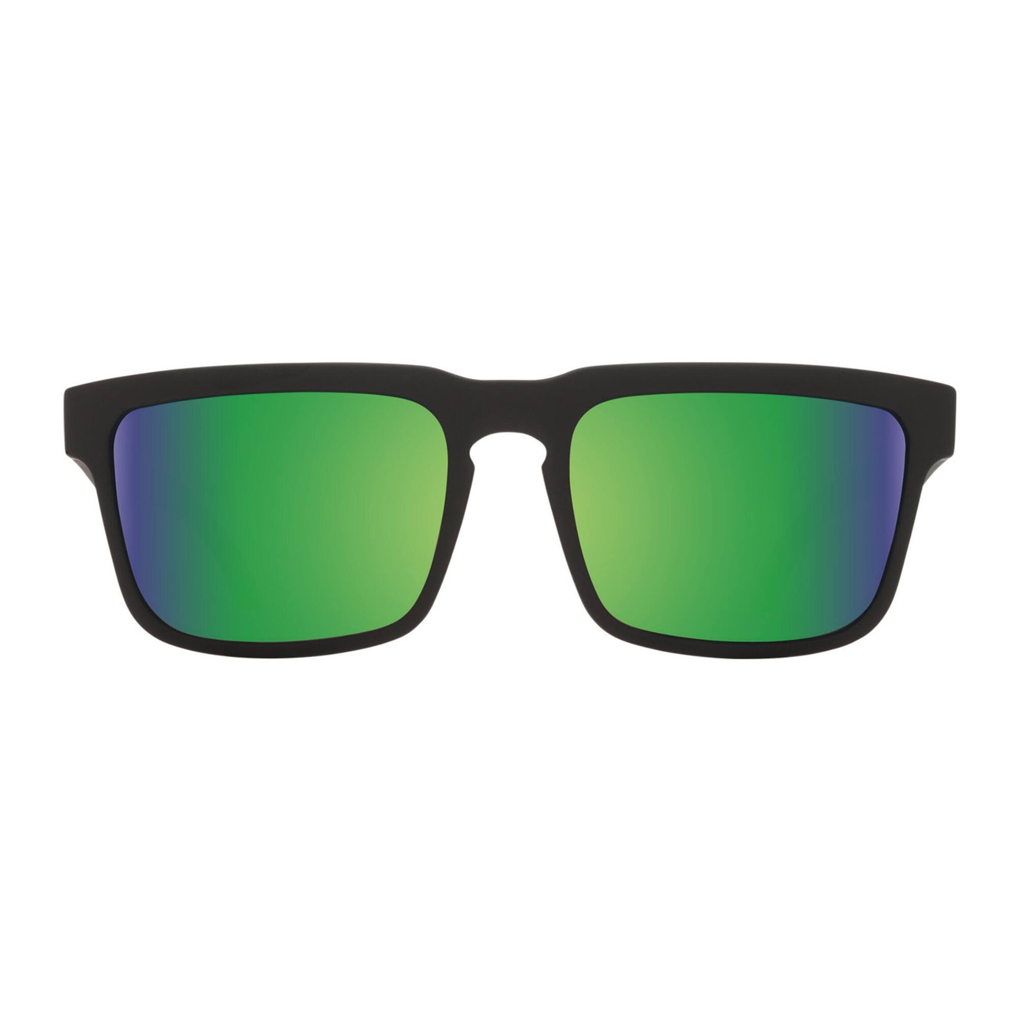 Angle. Spy Optic - Spy Optic Helm Square Sunglasses (Matte Black/Happy Bronze Polar, Green Spectra) - Matte Black.