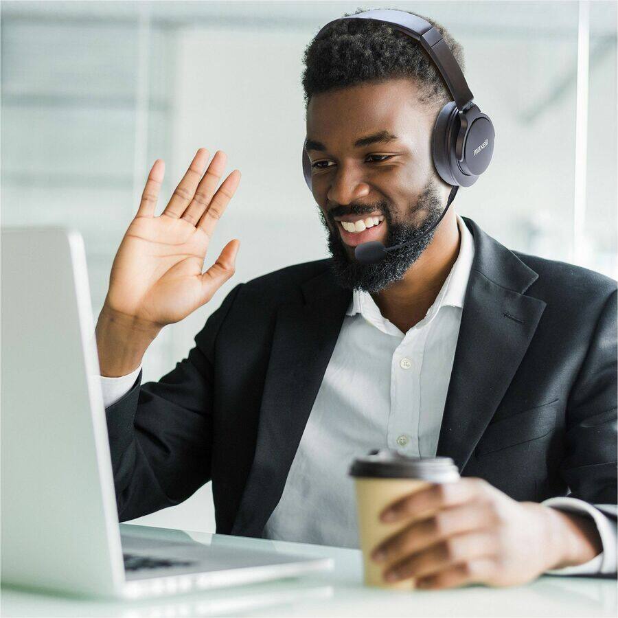 Alt View 1. Maxell - Maxell Bass 13 Active Noise Cancelling Wireless Headphones - Stereo - Wireless - Bluetooth - 32.8 ft - 20 Hz to 20 kHz - Black.