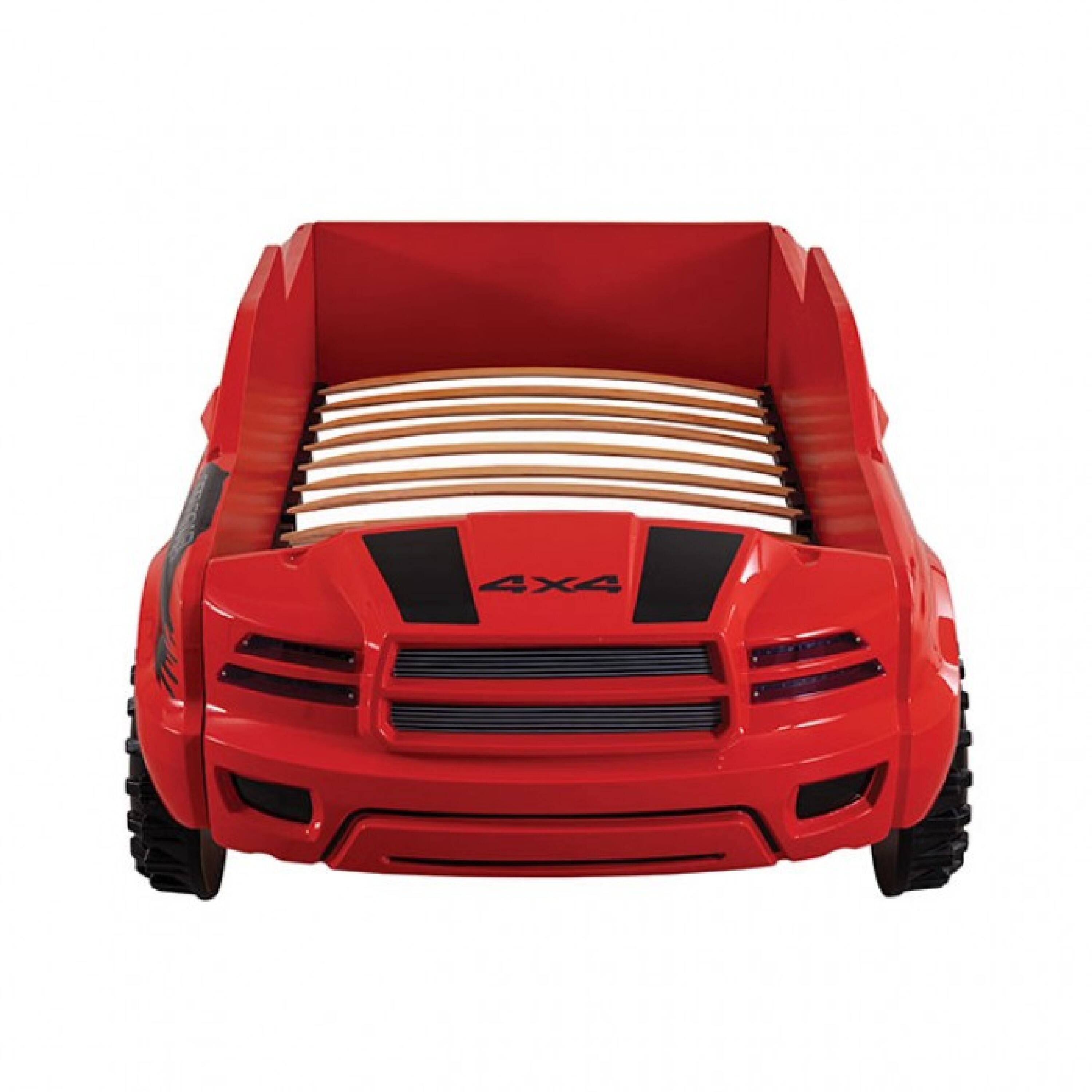 Alt View 1. Manhattan Lane - Tonie Truck Twin Bed, Interactive Lights and Sound Effects, Red ABS - Red.