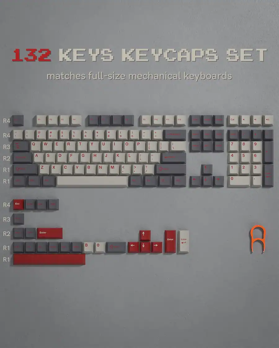 Urutan R1 R2 R3 R4 Keyboard Womier Double Shot PBT Keycaps Set , Cherry Profile Custom Keycaps for ...