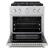 Angle. ZLINE - 30 in. 4.2 cu. ft. Paramount Freestanding Gas Range with 4 Burner Cooktop and Convection Gas Oven in Stainless Steel - Stainless Steel.