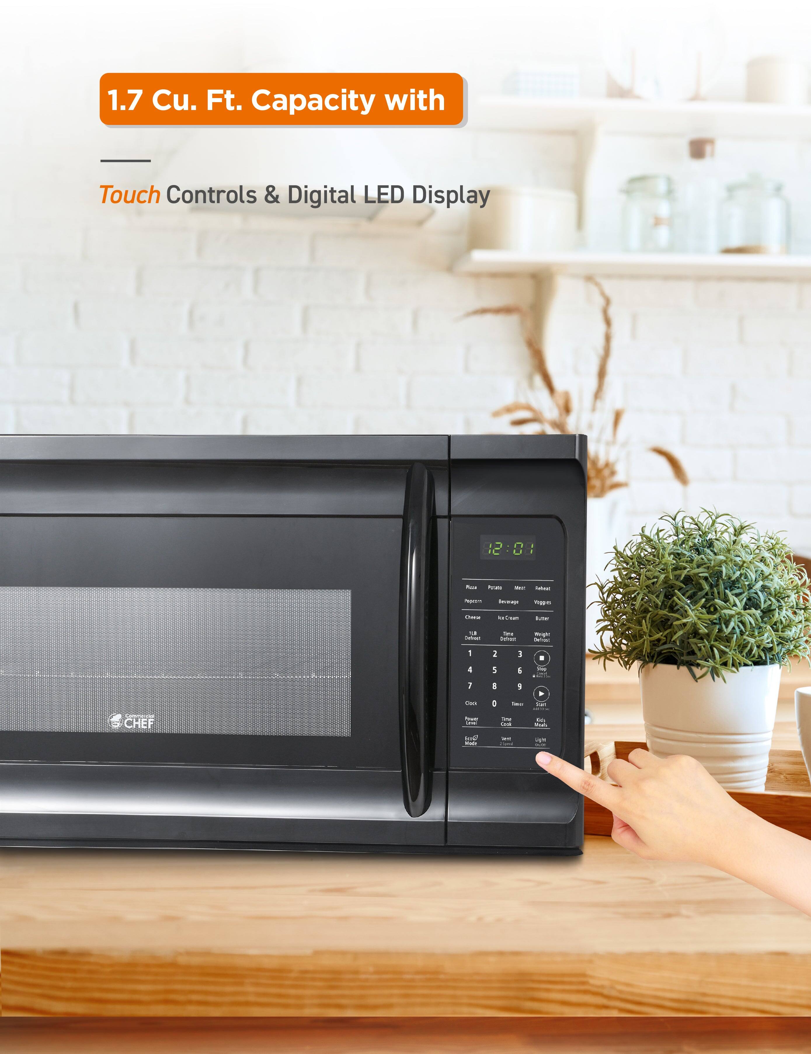 1.7 Cu. Ft. Capacity with Touch Controls & Digital LED Display 12:01