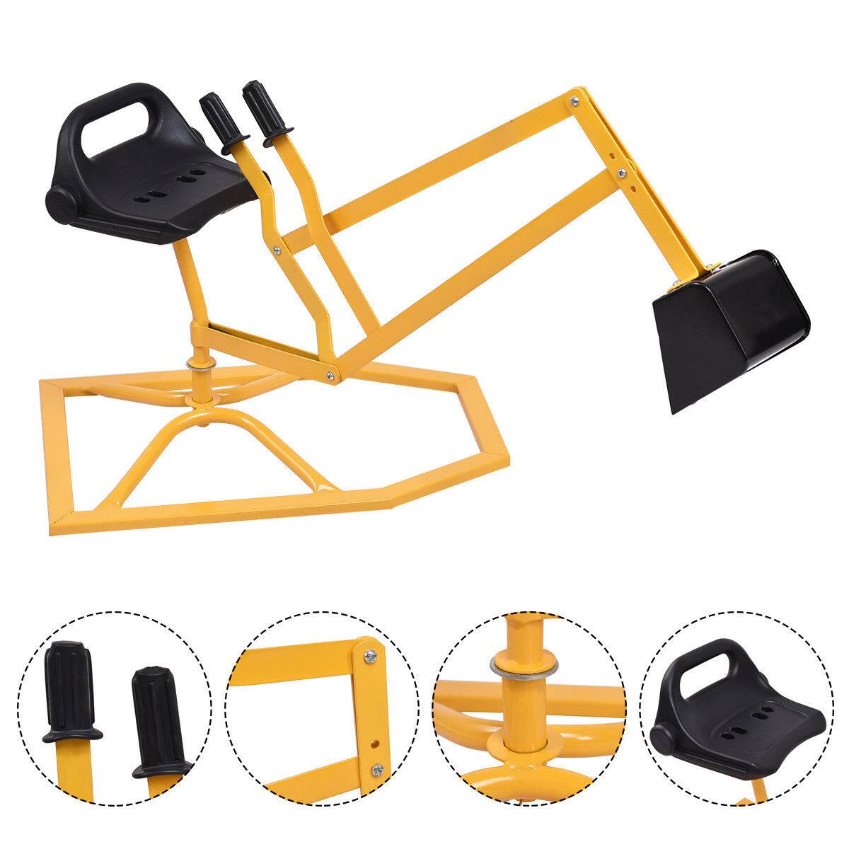 Alt View 2. Gymax - Gymax Heavy Duty Kid Ride-on Sand Digger Digging Scooper Excavator for Sand Toy - Black, Yellow.