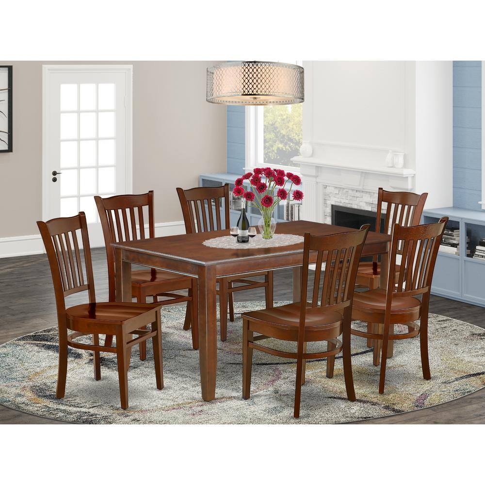 Left. East West Furniture - Dining Room Set Mahogany - Brown.