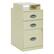 Alt View 11. OSP Home Furnishings - 3 Drawer Locking Metal File Cabinet with Top Shelf - Tan.