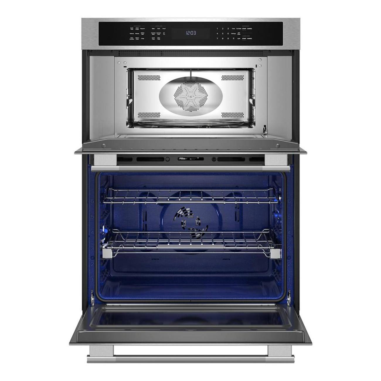 Alt View 11. KitchenAid - 30 inch Built-In Electric Convection Combination Wall Oven with with No Preheat Air Fry Mode - PrintShield Stainless.