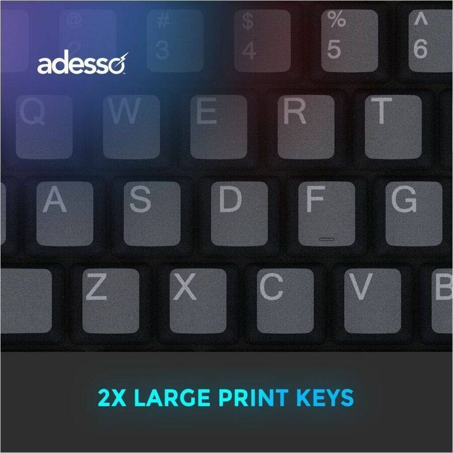 @ # 3 adesso Q W E $ 4 R % 5 T A 6 A S D F G - Z X C V B 2X LARGE PRINT KEYS