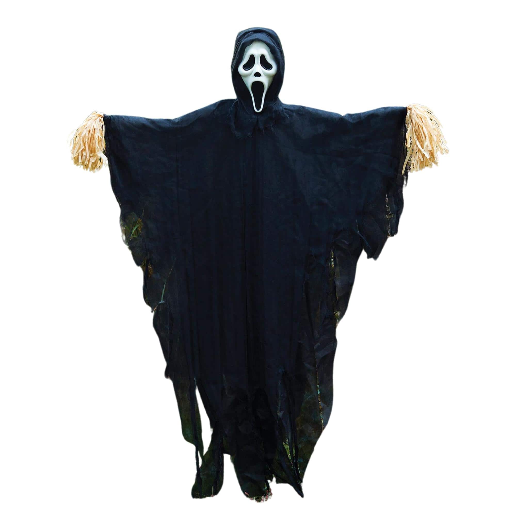 Funworld - Ghost Face 5 Foot Scarecrow Halloween Decor - Black