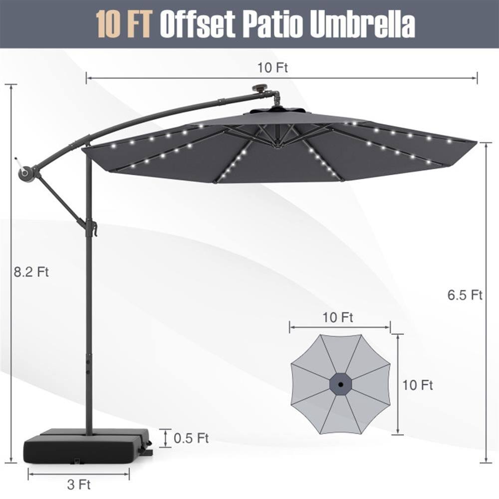 10 FT Offset Patio Umbrella

10 Ft  
8.2 Ft  
6.5 Ft  
10 Ft  
10 Ft  
10.5 Ft  
0.5 Ft  
3 Ft