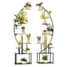 VEVOR - Plant Stand Indoor with Grow Lights, 65.5 in Tall 7-Tiered Lighted Plant Shelf, 2 Pack Metal Corner Plants Holder - Brown + Black