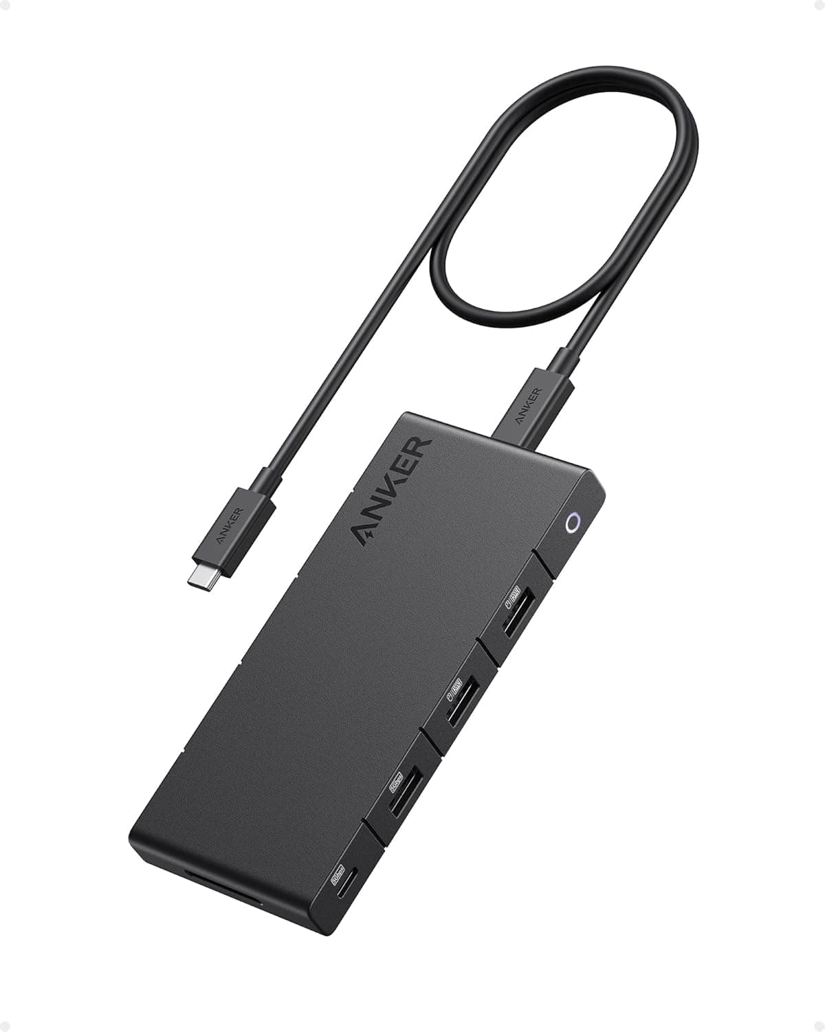 Anker - 364 USB C Hub (10-in-1, Dual 4K HDMI) - Black