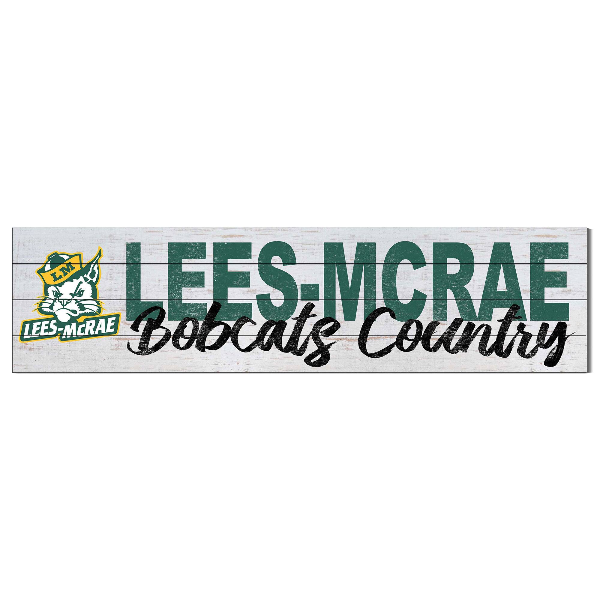 Jardine - Lees-McRae Bobcats 10" x 40" Logo Sign - White