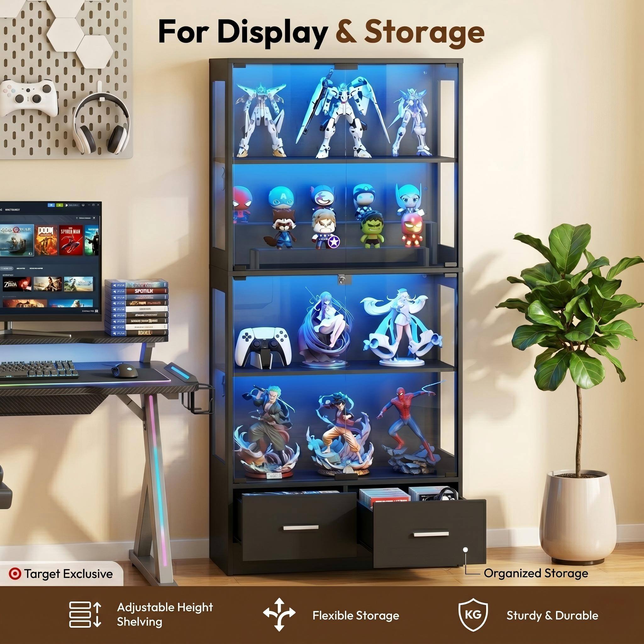 For Display & Storage

Target Exclusive

Organized Storage

Adjustable Height Shelving

Flexible Storage

Sturdy & Durable
