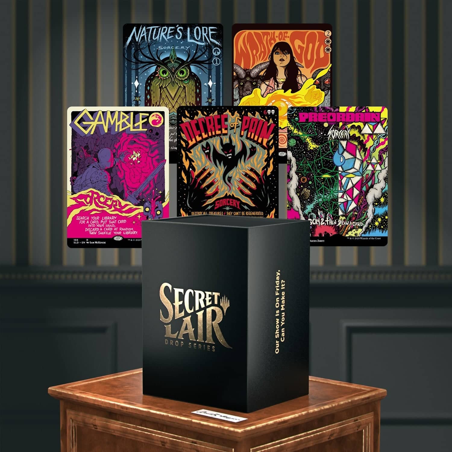 Wizards of The Coast - Magic: The Gathering TCG: Secret Lair Our Show Is on Friday, Can You Make It? price history on PriceWatchPro