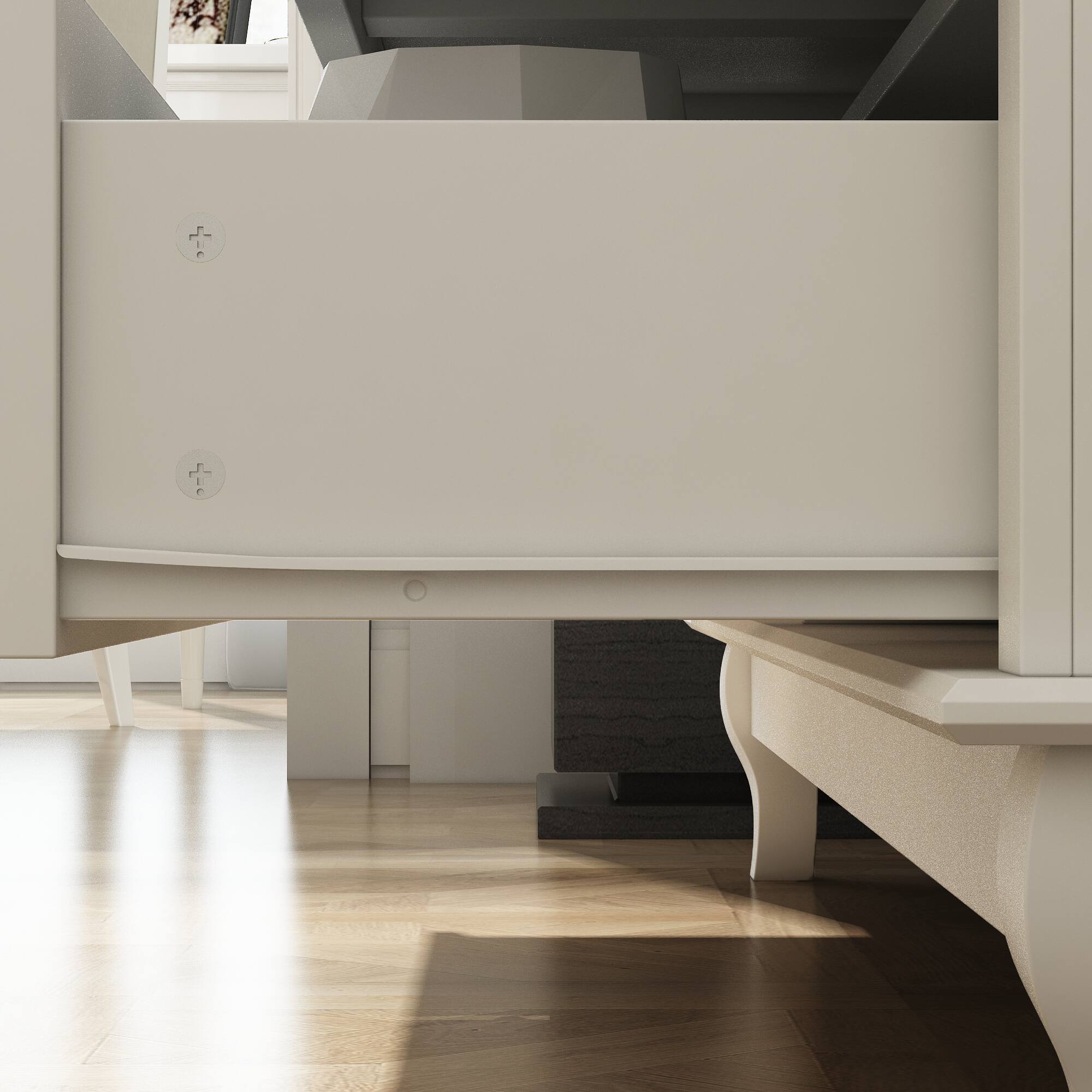 Alt View 6. FUFU & GAGA - FUFU&GAGA 10 - Drawer Horizontal Dresser Timeless Elegance, Versatile Storage - White.