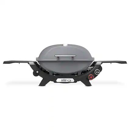 Angle. Weber - Q 2800N+ liquid Propane Gas Grill - Smoke Grey.