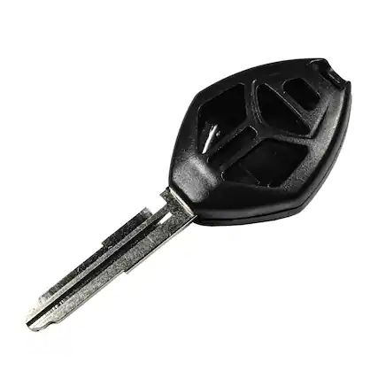 Front. HQRP - 4-Button Remote Key Fob Shell Case with Uncut Blade for Mitsubishi Eclipse 2008-2010 - Black.