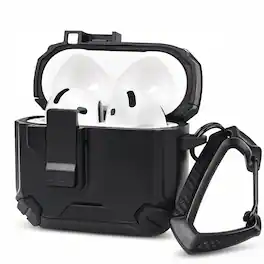 Vena - For AirPods 4 Case Cover, Magnetic Case with Auto Open Lock Compatible with Apple AirPods Case 4th Generation - Black