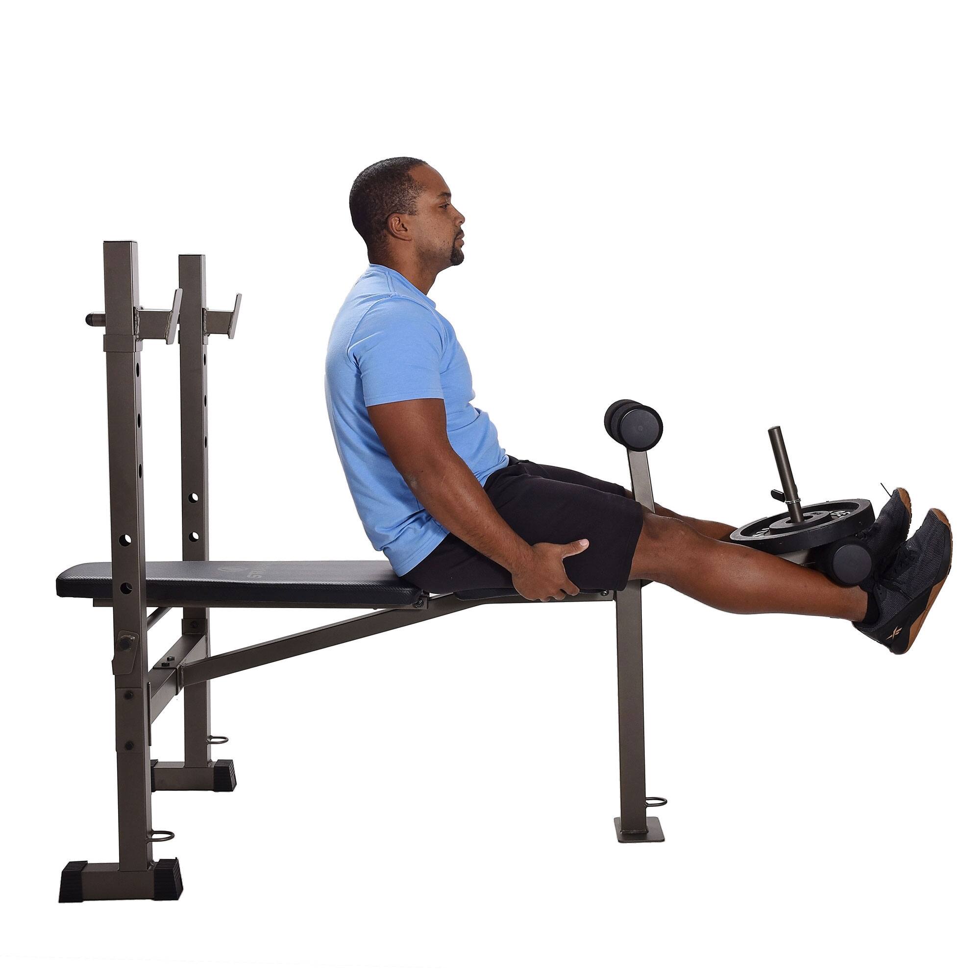 Alt View 4. Stamina Products - Stamina Adjustable Steel Weight Bench Barbell Rack Combo Set for Home Gym, Black - Black.