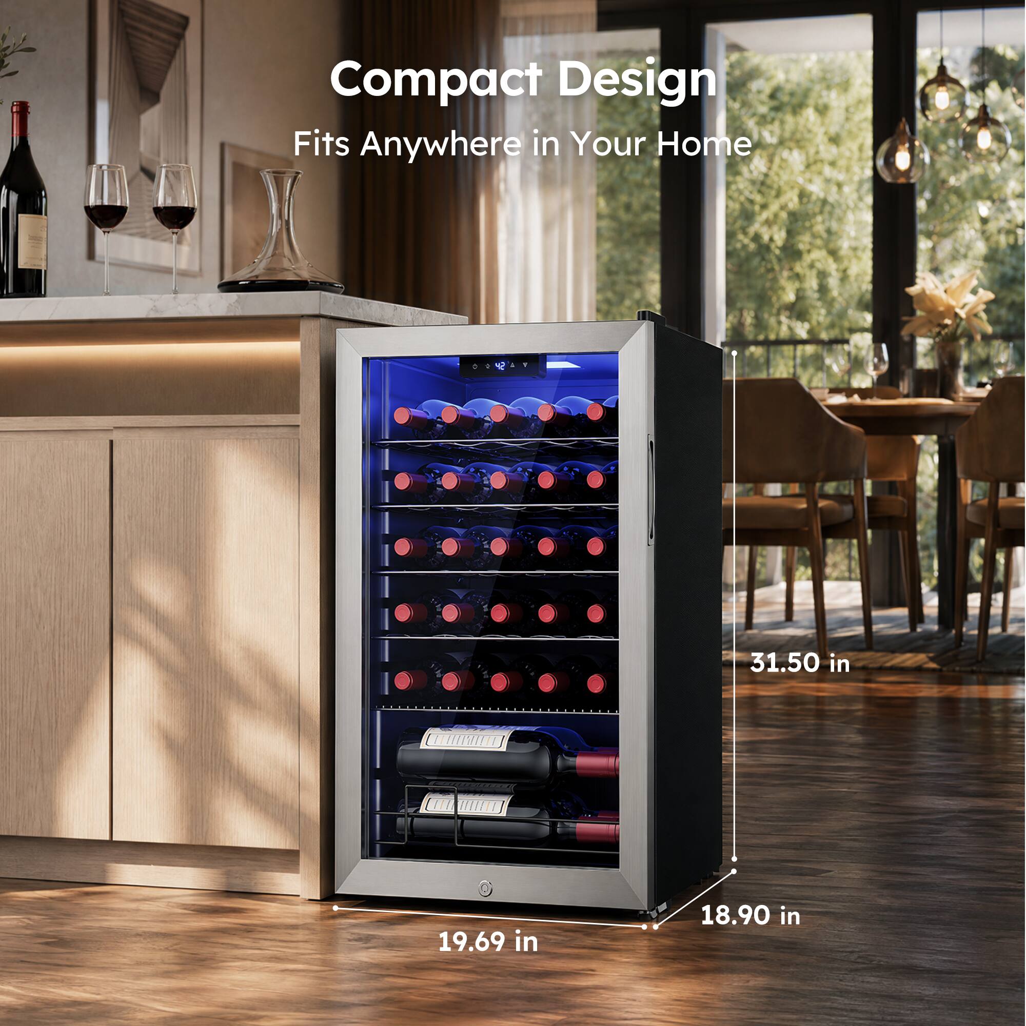 Compact Design Fits Anywhere in Your Home  
31.50 in  
19.69 in  
18.90 in