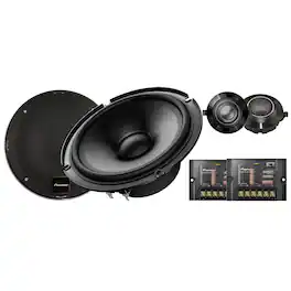 Pioneer - 6-1/2" 2-way, 330 W Max Power, Twaron Dual Layer Cone, 29mm Aluminum Alloy Dome Tweeter - Component Speakers (pair) - Black