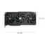 The image features a Gigabyte branded graphics card with three fans. The card is 5.20 inches (132mm) wide and 11.34 inches (288mm) long.