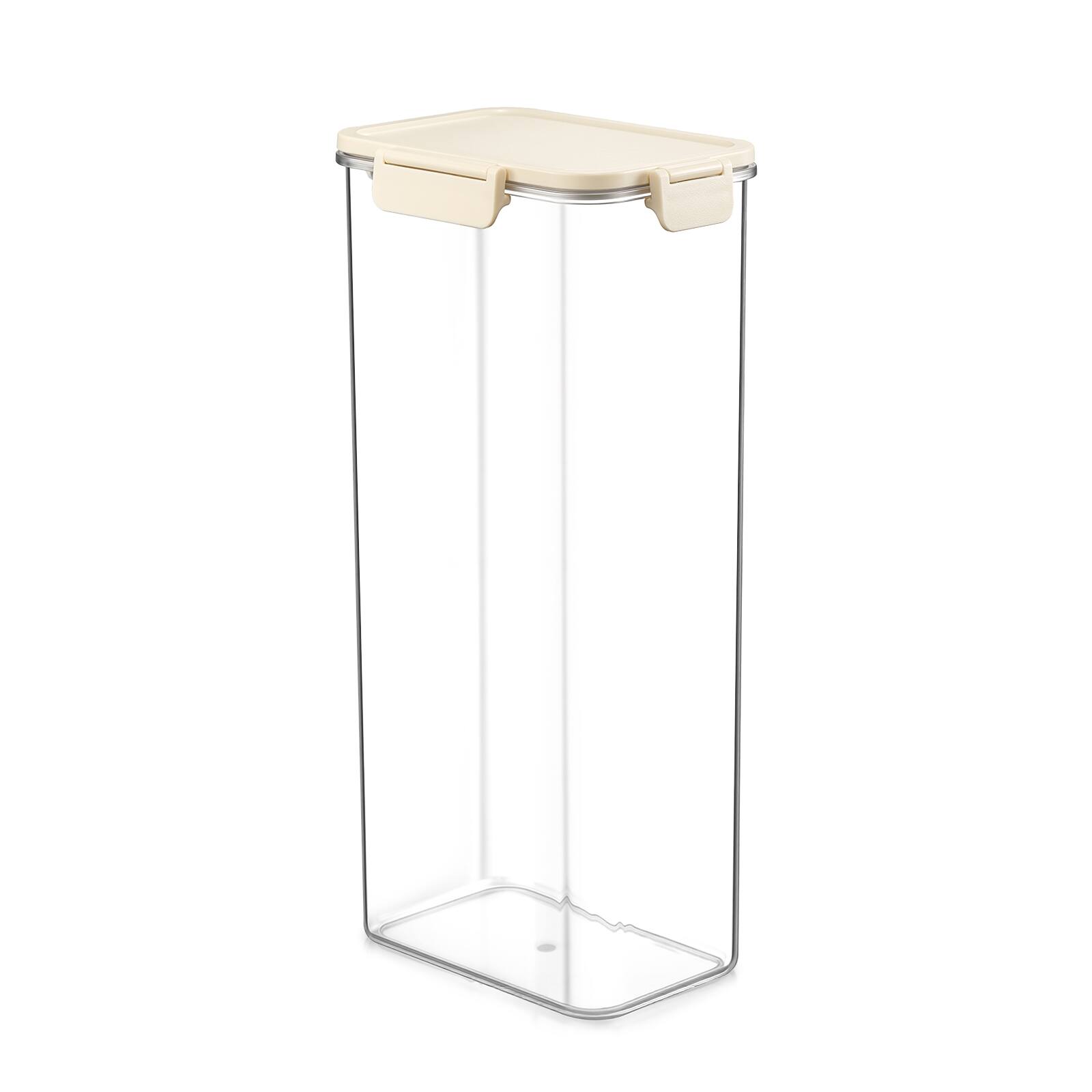 Angle. Sorbus - Sorbus Airtight Food Storage Container- Clear Stackable Pantry Canister with Secure Lid for Rice, Cereal, Flour, Pasta - Clear.