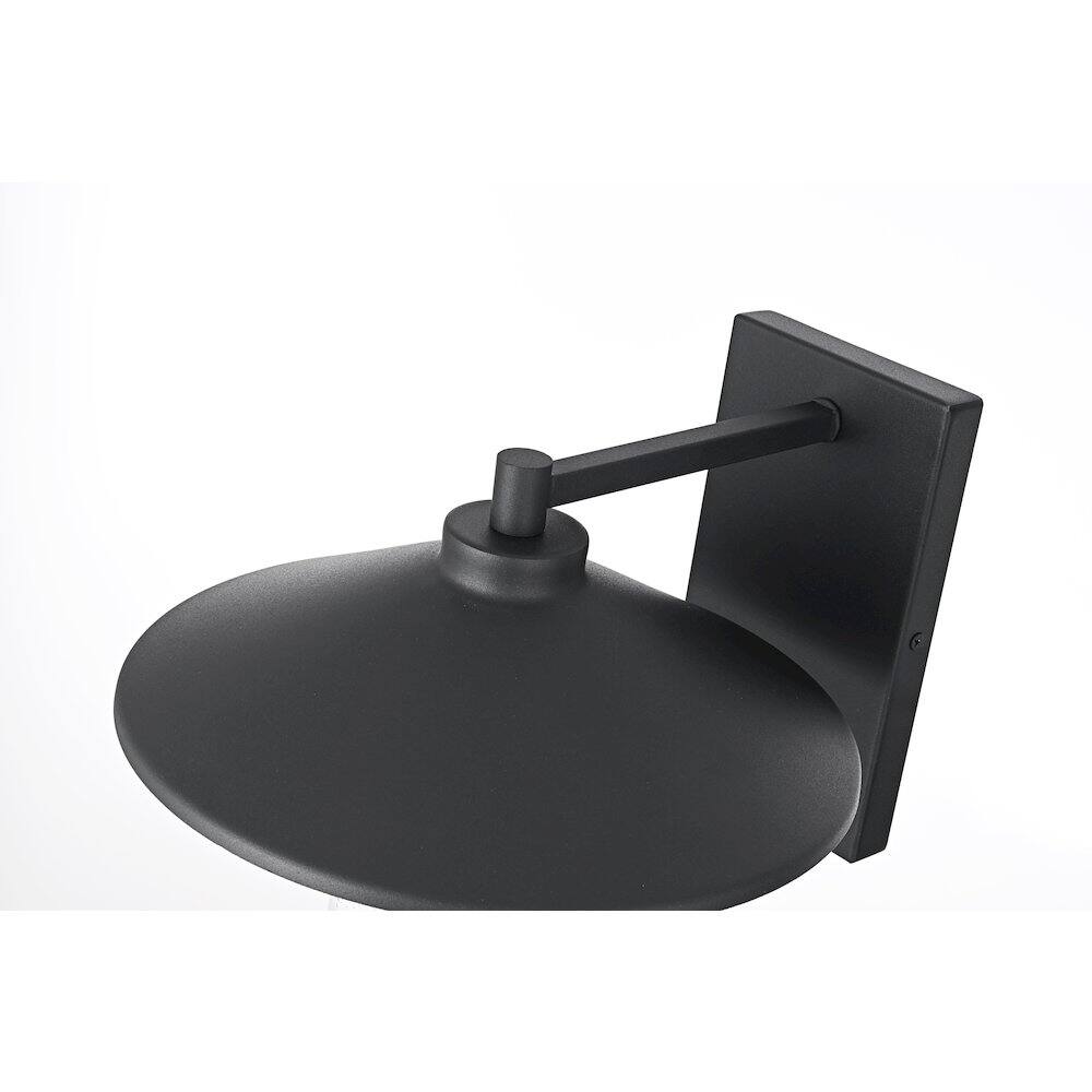 Alt View 3. Elegant Lighting - Scott 10 Inch Outdoor Wall Sconce In Black - Black.