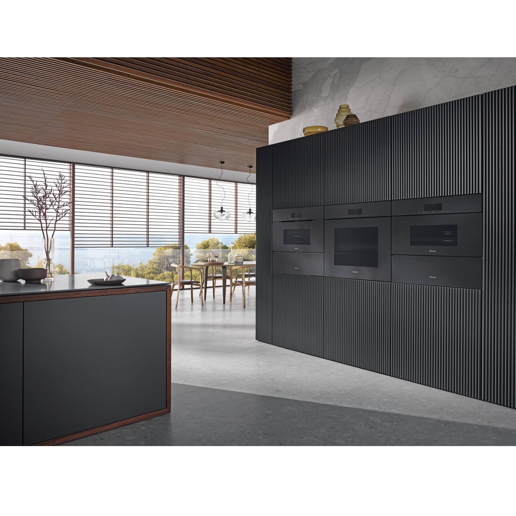 Alt View 14. Miele - Miele H7870 BMX 30" Handleless ArtLine M Touch Speed Oven w/ Convection and Microwave 1.52 cu ft.  (Obsidian Black) - Obsidian Black.
