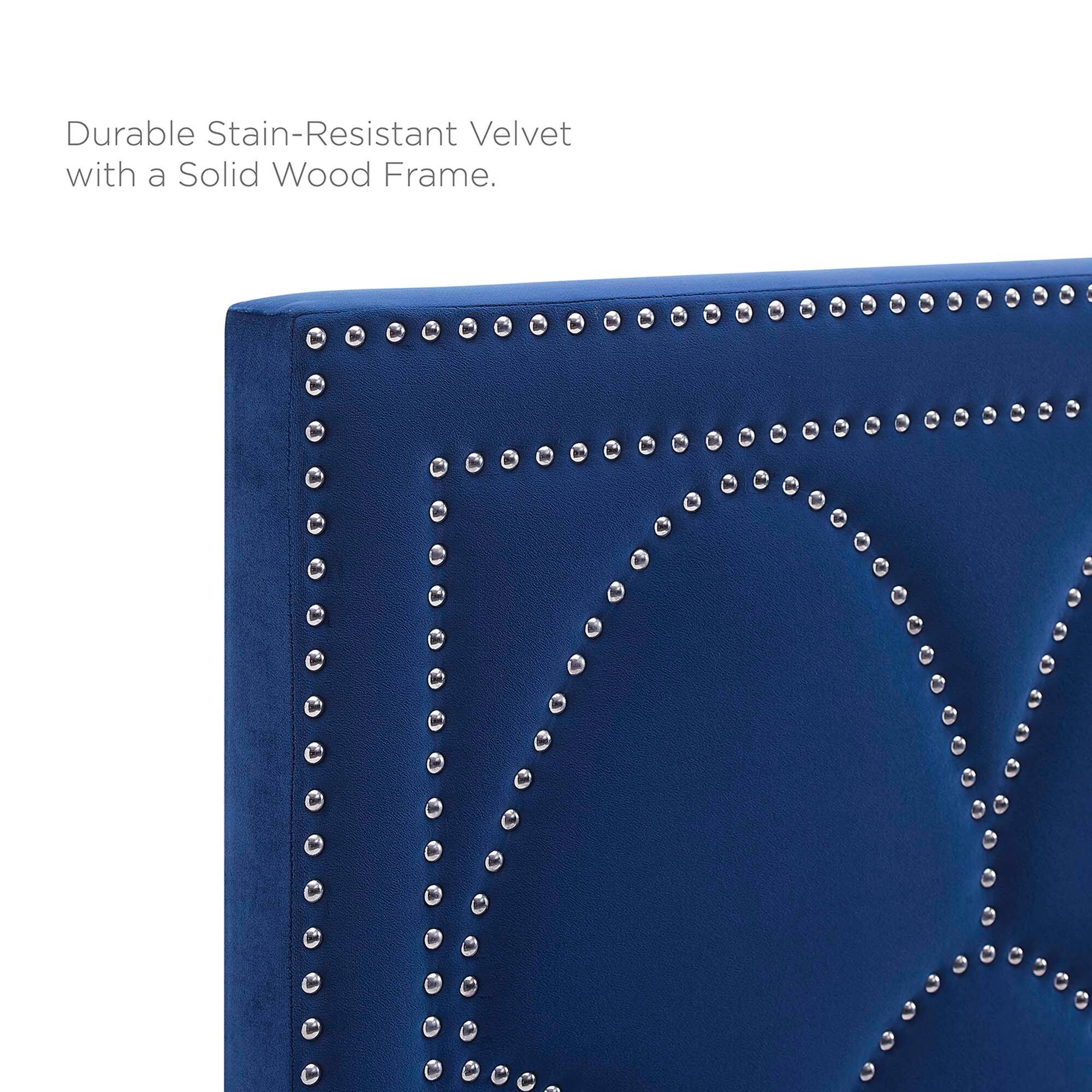 Durable Stain-Resistant Velvet with a Solid Wood Frame.