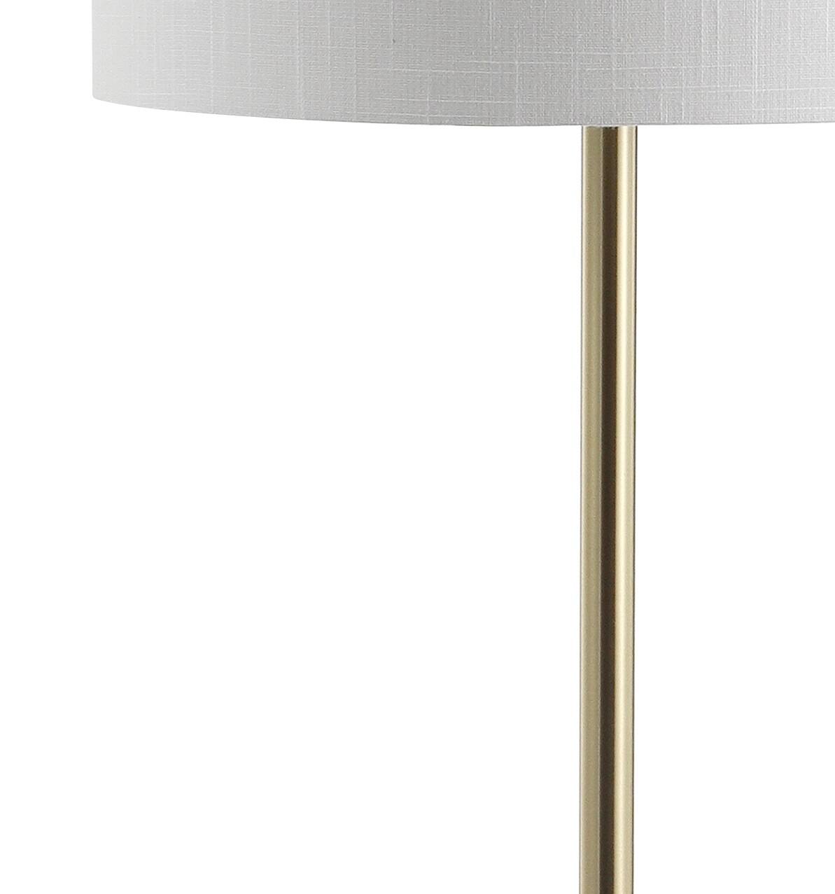 Alt View 4. Jonathan Y - Luce 59" Metal/Wood LED Floor Lamp with Table, Black/Brass - Black/ Brass Gold.