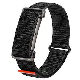 Fintie - Nylon Loop Band for Google Fitbit Air, Sport Wrist Strap Secure Closure Adjustable Hook-and-Loop Breathable Durable - Black