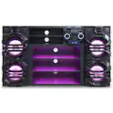 Floor-Standing Bluetooth Entertainment Center Quad 10" LED Woofers with 4 Tweeters