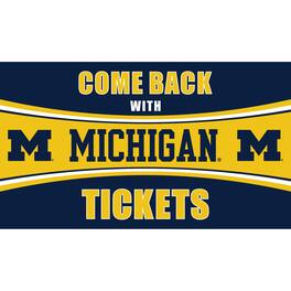 Evergreen Enterprises - Michigan Wolverines 28" x 16" Come Back With Tickets Door Mat - Multicolor