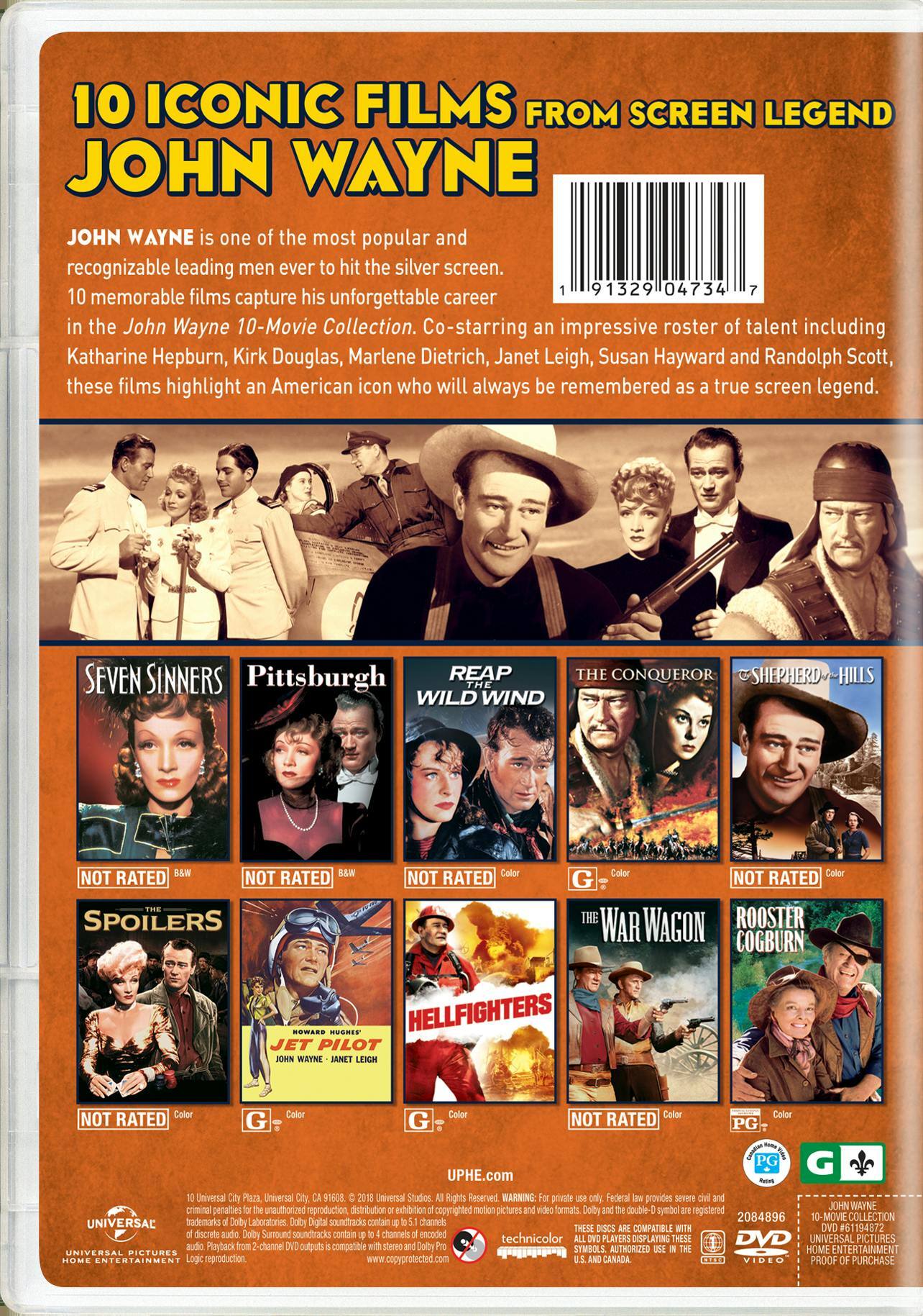 Angle. John Wayne 10-movie Collection (DVD Set) [DVD].