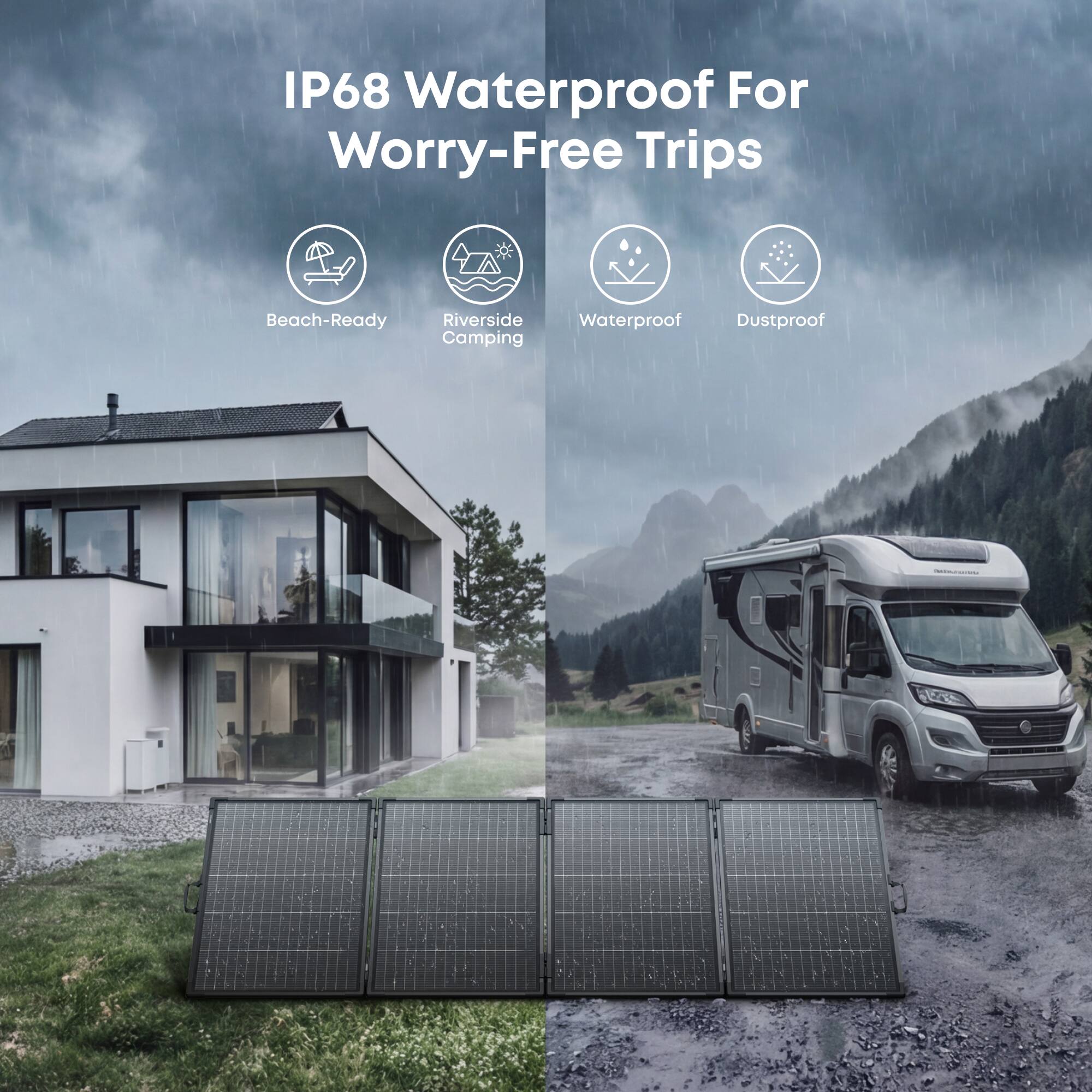 IP68 Waterproof For Worry-Free Trips

Beach-Ready Riverside Camping

Waterproof Dustproof