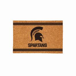Evergreen Enterprises - Michigan State Spartans 24" x 36" Outdoor Monochrome Team Logo Coir Mat - Brown