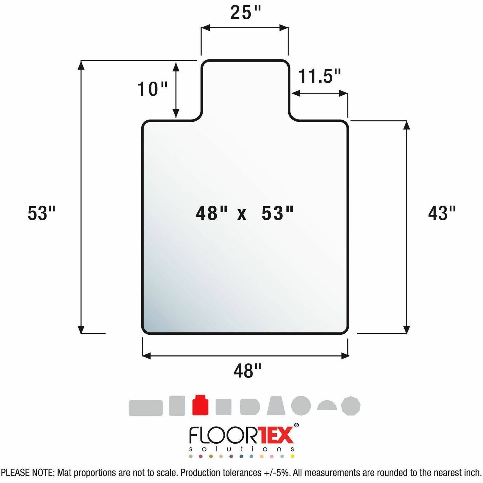 Alt View 23. Floortex - Ultimat Polycarbonate Lipped Chair Mat for Carpets over 1/2'' - 48'' x 53'' - Clear.