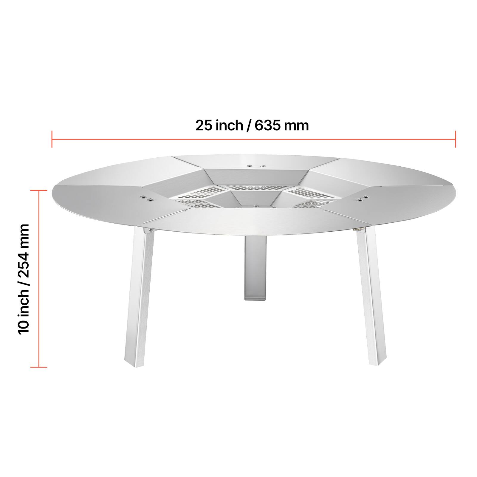 25 inch / 635 mm  
10 inch / 254 mm