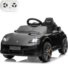 Winado - 12V Kids Ride on Car, Licensed Porsche Taycan Electric Car for Toddlers Battery Powered Ride on Vehicle W/Remote Control - Black