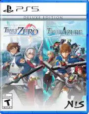 PS5
DELUXE EDITION
THE LEGEND OF HEROES THE LEGEND OF HEROES TRAILS ZERO TRAILS FROM TO AZURE
EXTRINITE POLICE DESSERVERY
TEEN ADOLESCENTS T ESRB
NIS