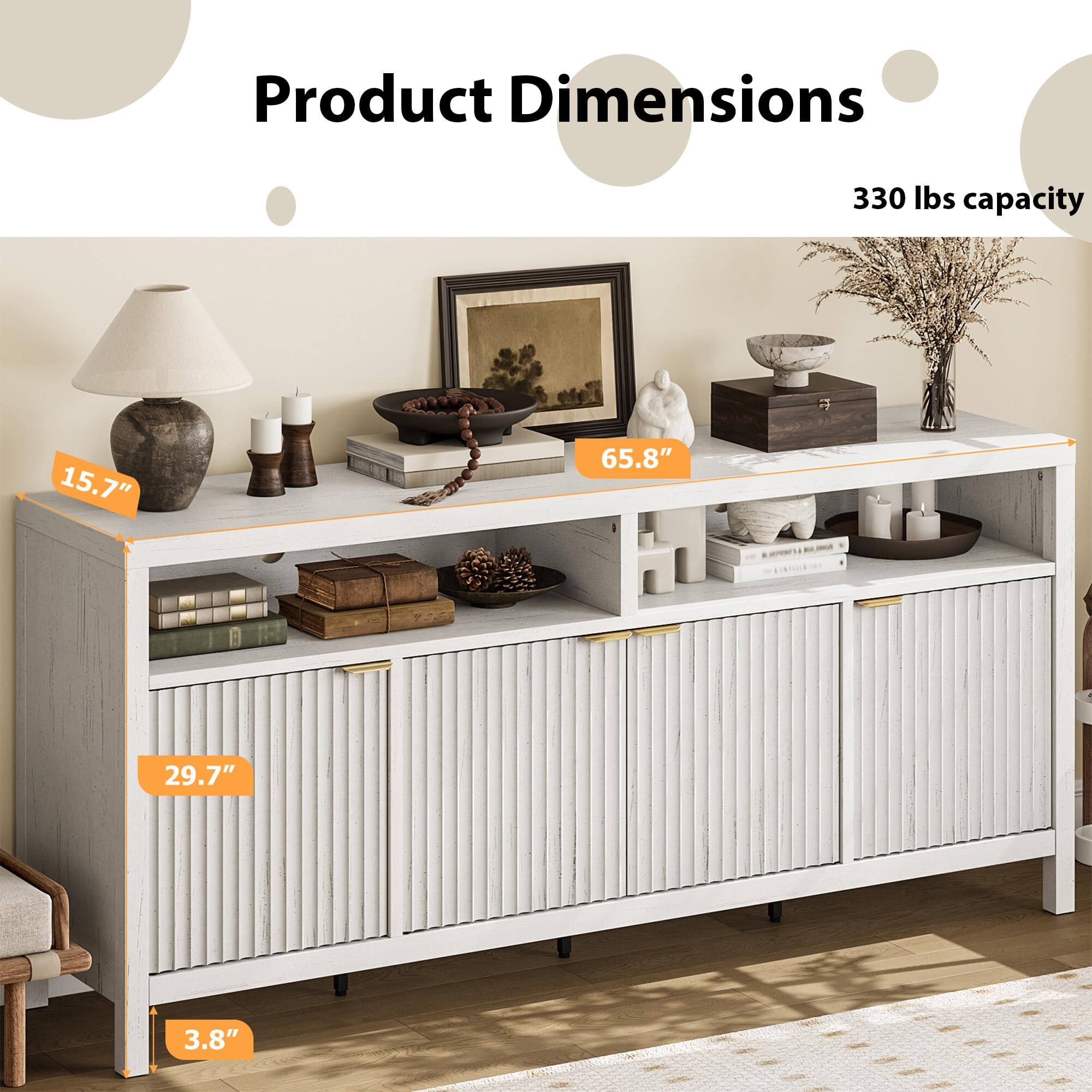 Product Dimensions  
330 lbs capacity  
15.7"  
65.8"  
29.7"  
3.8"