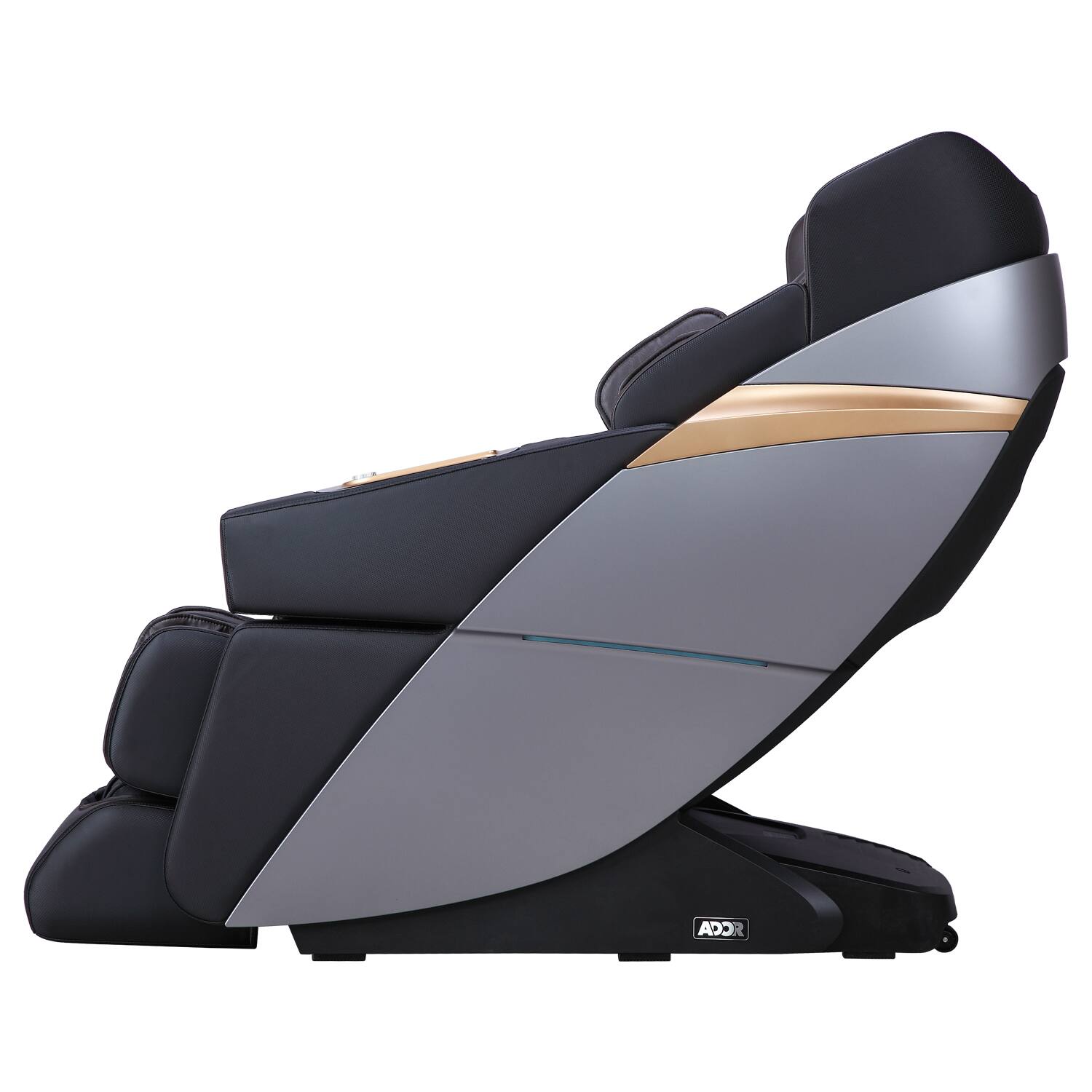Left. Osaki - Ador - Allure 3D Zero Gravity Massage Chair With Calf Rollers - Black/Brown.
