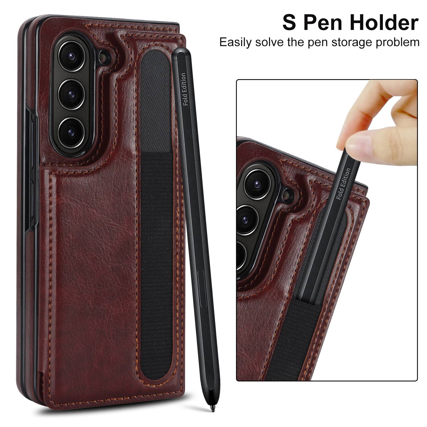 S Pen Holder  
Easily solve the pen storage problem  
Fold Edition  
Fold Edition