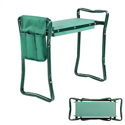 Front. Winado - Garden Kneeler and Seat Stool Heavy Duty Garden Folding Bench Folding Garden Bench to Relieve Kneel - Green.