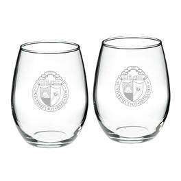 Jardine - University of Redlands Bulldogs 21oz. 2-Piece Stemless Wine Glass Set - Multicolor
