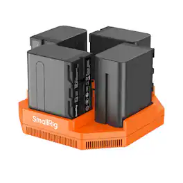 Smallrig - 4-Channel Camera Battery Charger & 4-Battery Kit for Sony NP-F970 4834